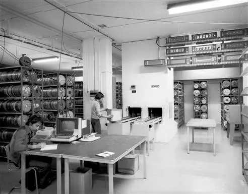 The magnetic-tape storage vault in the Computer Centre