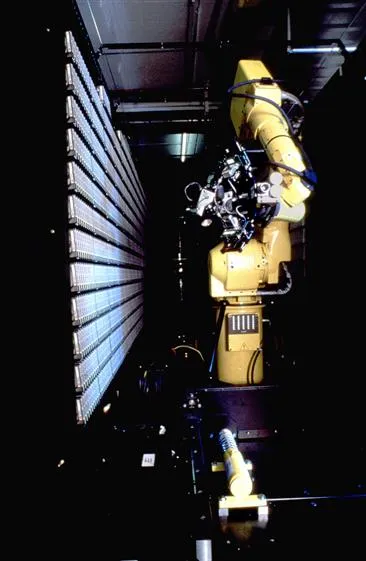 The IBM Cartridge mounting robot in the Computer Centre (capacity: 18,000 cartridges)