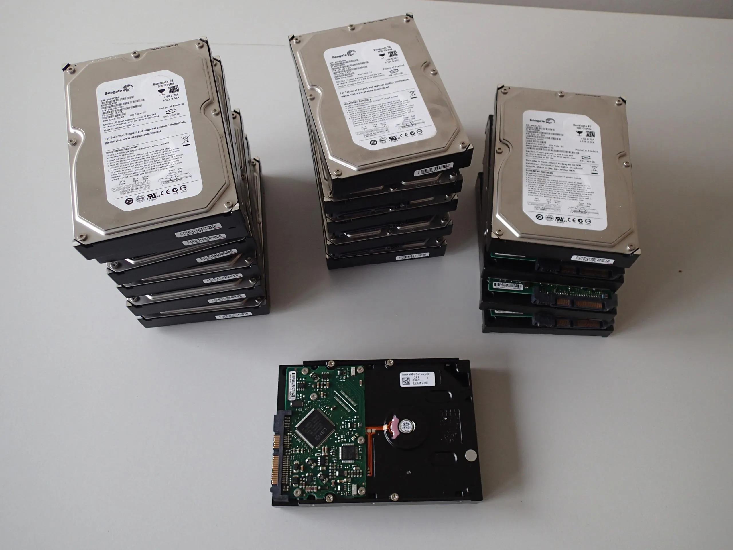 500GB hard drives (need wiping)